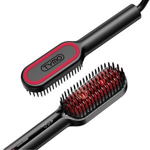 NIB! TYMO Hair Straightening Brush in Black and Red